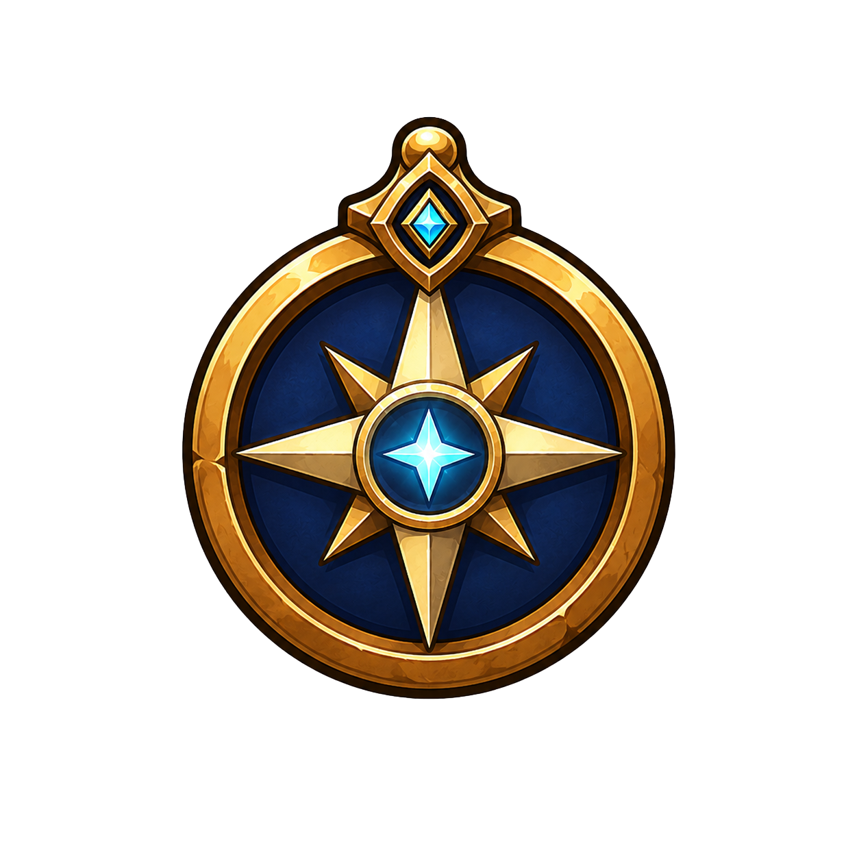 A glowing compass badge representing the Adventure Finder.