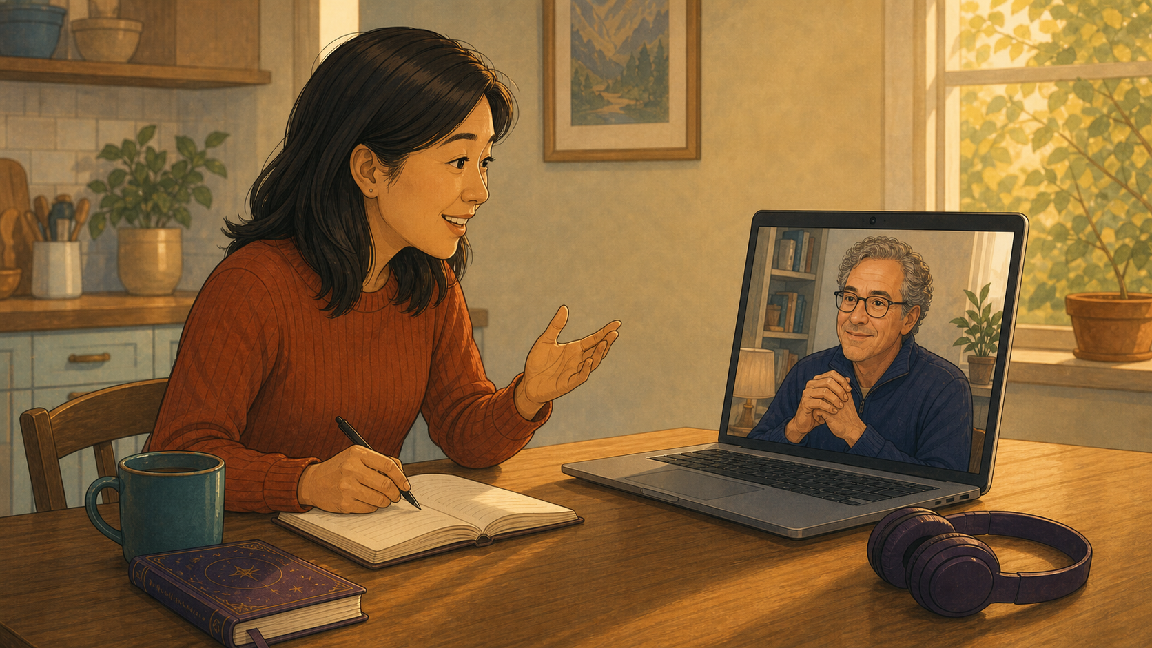 A parent having a clear online conversation with a member of the Guild team